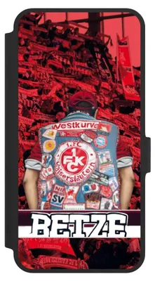 Produktbild von NIVOCASE Klapphülle für Samsung Galaxy A36 5G  Handyhülle aus Kunst Leder NIVOflip schwarz 1. FC Kaiserslautern 1. FCK Offizielles Lizenzprodukt