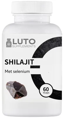 Produktbild von LUTO Supplements Shilajit Extrakt mit Selen – 60 Kapseln – 60 % Huminsäure, 20 % Fulvinsäure