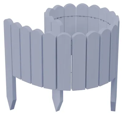 Produktbild von be4nature Flexible Holz Beeteinfassung 30 x 100 cm Silber Imprägnierte Rollborder Beetumrandung Gartenzaun Deko Palisade Mähkante