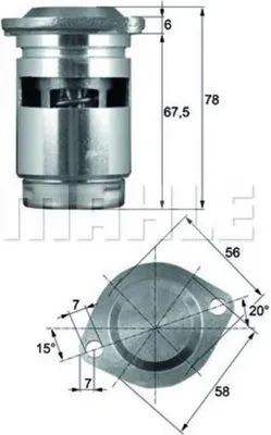 Image de Thermostat Mahle pour refroidissement d'huile pour Porsche 911