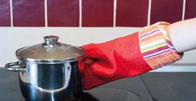 Immagine prodotto di Flame Wizard - Guanto da forno guanto da grill, guanti da forno resistenti al calore guanti da grill guanti da cucina antiscivolo, fino a 250°C, originale da TV pubblicità