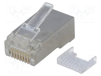 Produktbild von 1x Stecker PIN: 8 Kat: 5e RJ45  abgeschirmt,mit Aderführung 391J00039X RJ-Steckver