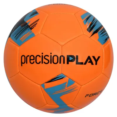 Productafbeelding van PrecisionPLAY Force Voetbal - Fluorescerend Oranje/Fluorescerend Blauw/Zwart - 3 stuks