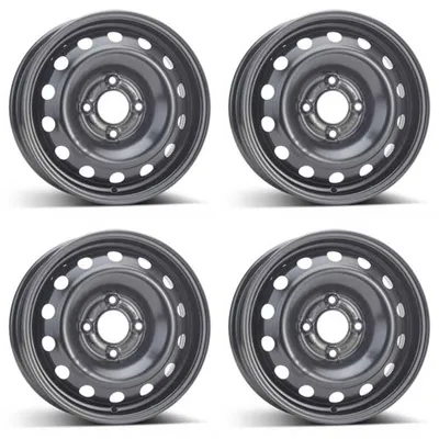 Productafbeelding van 4 stalen velgen, 5.5Jx14 inch, ET34, 4x108 boutgaten, geschikt voor Peugeot 206. Set van 4