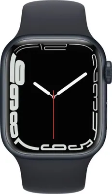 Produktbild von Apple Watch 7, GPS, 41-mm-Midnight-Aluminiumgehäuse, Midnight-Sportarmband