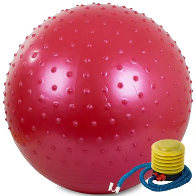 Image de Verk Ballon de gymnastique avec pompe 65 cm rouge
