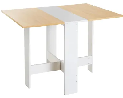 Zdjęcie produktu dla Stół jadalny – składany stół jadalny – dla 4–6 osób – 104×76×74 cm – drewniana konstrukcja – nowoczesny styl – dąb