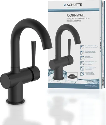 Produktbild von SCHÜTTE CORNWALL umývadlová batéria s bočnou rukoväťou matná čierna