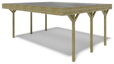 Produktbild von Carport Garagendach 6.06x5.03 m - 30 m2 - PVC-Abdeckung