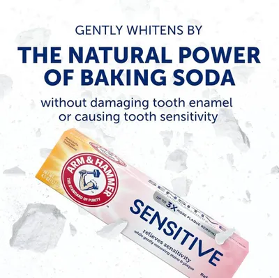 Immagine prodotto di Arm&hammer | Dentifricio per denti sensibili - 127 g - Sensitive - Riduzione della sensibilità dentale - Dentifricio sbiancante