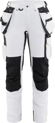 Produktbild von Damen Malerhose 4-Wege-Stretch "7179 " - Blakläder Weiß/Dunkelgrau D18
