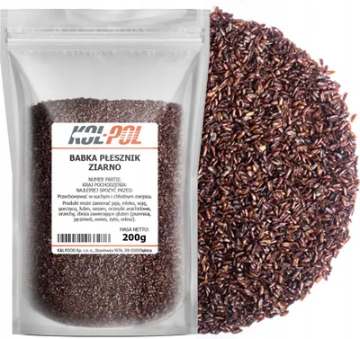 Zdjęcie produktu dla BABKA PŁESZNIK 200g Błonnik witalny naturalny Nasiona ziarno jakość Kol-Pol