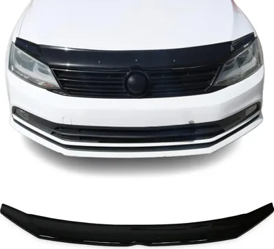 Image de Deflecteurs d'air capot de voiture pour VW Jetta 2011-19 Berline Acrylique Noir