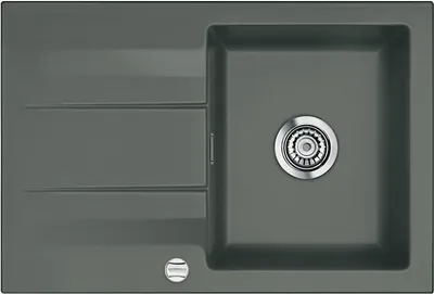 Produktbild von Systemceram KeraDomo Spüle GENEA 75 in LAVA mit Excenterbedienung / Einbauspüle