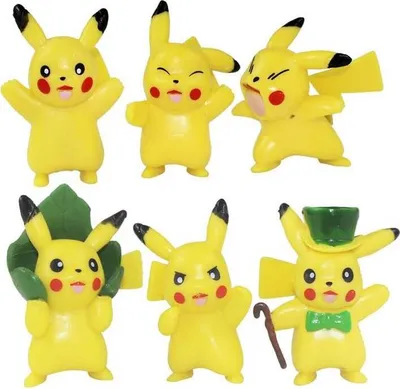 Obrázek produktu pro Figurky na dort pokémon 6ks Pikachu 4cm - Cakesicq