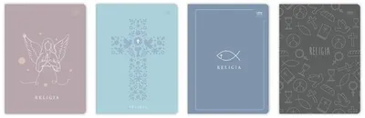 Zdjęcie produktu dla Zeszyt A5 w kratkę 60 kartek Religia 10 sztuk mix