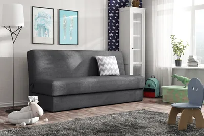 Obrázek produktu pro Rozkládací pohovka s úložným prostorem OROPE - šedá