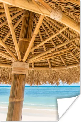 Produktbild von MuchoWow® Poster Sonnenschirm - Strand - Meer - Tropisch 40x60 cm - Plakate für die Wand - Poster Babyzimmer
