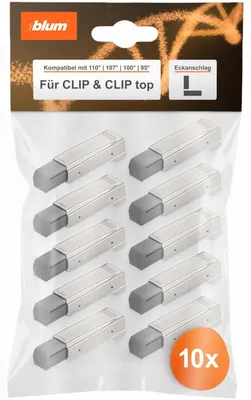 Produktbild von Türdämpfer Möbeldämpfer Aufsteckbar - Eckanschlag - Nickel - 10 Stück