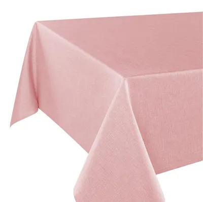 Tischdecke mit Leinenstruktur, rosa, 140 x 220 cm, Fleckenschutz