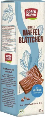 Produktbild von Dinkel Waffelblättchen - Vollmilch 125g