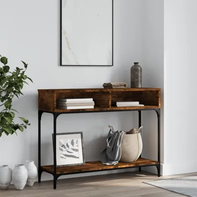 Obrázok produktu pre vidaXL Konzolový stolík údený dub 100x30,5x75 cm odvodený výrobok z dreva