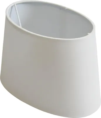 Produktbild von Lampenschirm Samtoptik | Weiß | Oval | H17 x B19 X L 26 | Polyester