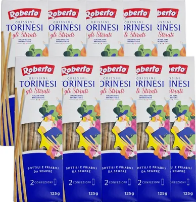 Produktbild von Roberto Grissini Torinesi 10×125g – Dünne Brotstangen als Snack, Beilage oder zu Käse & Antipasti