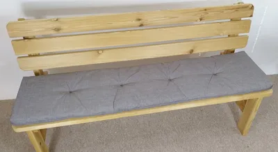 Produktbild von Kissen / Polster für Gartenbank / Bankkissen 150 x 35 cm Colore grigio (dunkel grau)