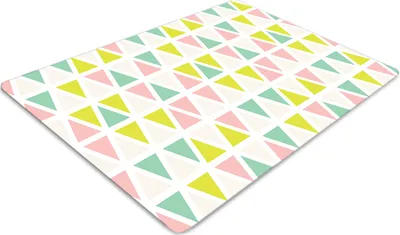 Produktbild von Stuhlunterlage Bürostuhlunterlage 120 cm x 90 cm Bodenmatte Bürostuhlunterlage - Bunte Dreiecke