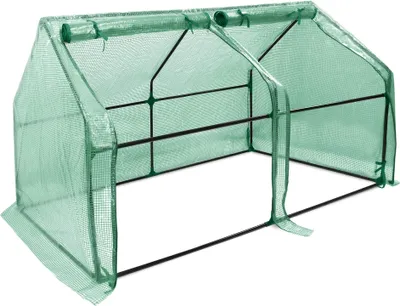 Produktbild von Skleník 180x90x90cm Malý vnitřní skleník Rajčata Fóliový skleník Pozinkovaná trubka Pěstování rajčat Skleník, zelený izolovaný kryt Typ CEEDIR