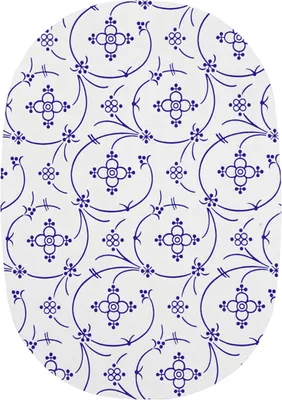 Produktbild von Ricolor Brettchen Dekor: 'Indisch-Blau'  Brotteller  oval  Gr.: 24,0 x 17,0 cm