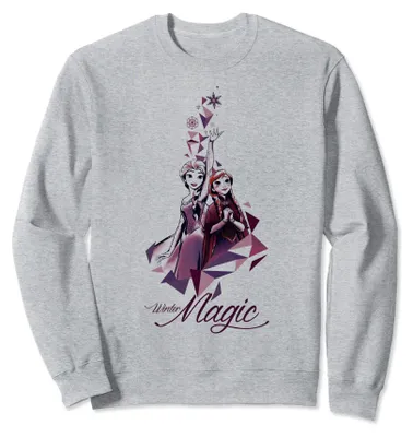Immagine prodotto di Felpa a maniche lunghe con motivo geometrico di Elsa e Anna di Disney Frozen, tema invernale