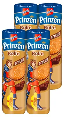 Produktbild von DeBeukelaer Prinzen Rolle Kakao mit Kakaocremefüllung 400g 4er Pack
