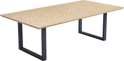 Produktbild von HOME DELUXE Esstisch Eckig AVENCIA inkl. U-Fuß - 240 x 120 cm - Fishbone Oak | Küchentisch, Esszimmer, Esszimmertisch
