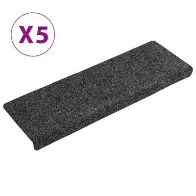 Produktbild von Stufenmatten Selbstklebend 5 Stk. 65x21x4 cm Dunkelgrau Rechteckiger Rand