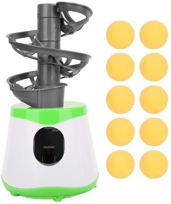Produktbild von Lichtgewichtes Tischtennis-Trainingsgerät - ABS-Kunststoff - Draagbar - Automatische Ballwerfer - 10 Ballen inklusive