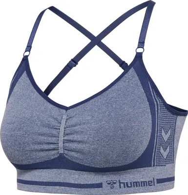 Produktbild von Hummel hmlMT LULU SEAMLESS SCRUNCH BRA - INSIGNIA BLUE MELANGE - XS