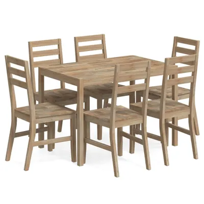 Immagine prodotto di vidaXL set da pranzo 7 pezzi in legno massiccio di acacia