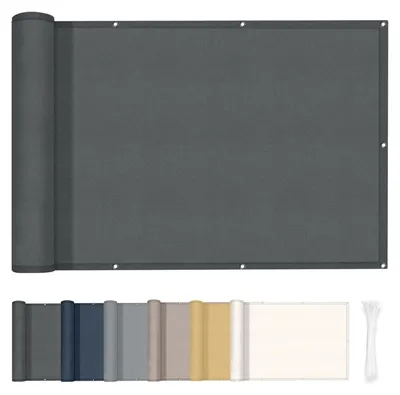 Immagine prodotto di Frangivista balcone - Schermo per balcone - 90 x 700 cm - Antracite - Protezione UV e impermeabile