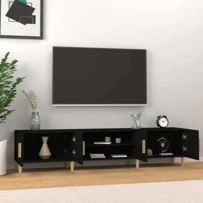 Produktbild von "Winterschlussverkauf "TV-Schrank Industriestil - CLORIS - Fernsehenschrank - Schwarz 180x31,5x40 cm Holzwerkstoff - NeuMöbel9611258