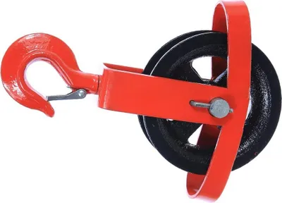 Produktbild von Seilrolle Umlenkrolle Baurolle Heberolle Bauaufzug Vogelrolle Flaschenzug Attest 125mm