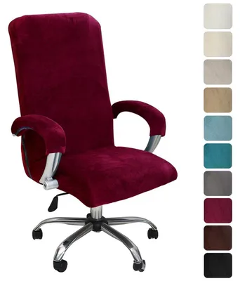 Productafbeelding van Kantoelstoel bekleding met armleuningen, fluweel, wijnrood, extra groot