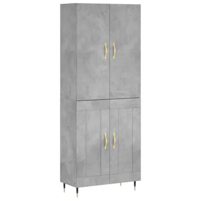 Produktbild von Highboard Betongrau 69,5x34x180 cm Holzwerkstoff