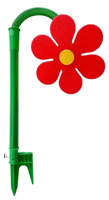 Produktbild von Rasensprenger & Sprinkler – 360° rotierender Blumen-Wassersprinkler – Lustiger Gartensprenger für Kinder & Hunde, Gartenbewässerung & Spielspaß, rot