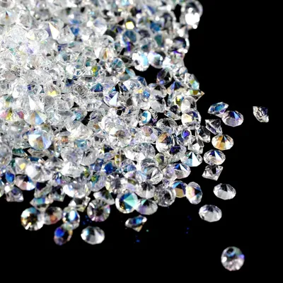 Produktbild von Dekorationssteine 4000 Stück - 3 mm - Diamanten - Streudekoration - geeignet für Tischdekoration - Hochzeit - Kunststoff