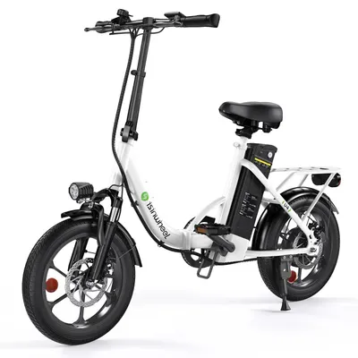 Immagine prodotto di U4 - E-bike pieghevole - Motore brushless da 250 W, 36 V - Autonomia 31–60 km - Ruote da 41 cm - Due posti - Bianco
