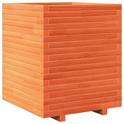 Image de vidaXL Bac à plantes brun cireux 60x60x72 cm pin massif