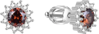 Produktbild von Silberne Ohrringe mit Zirkonen AGUP1608S