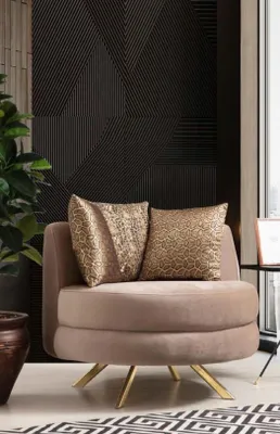 Zdjęcie produktu dla Fotel Design Meble Styl Klasyczny Design Tekstylny Salon Salon Nowy